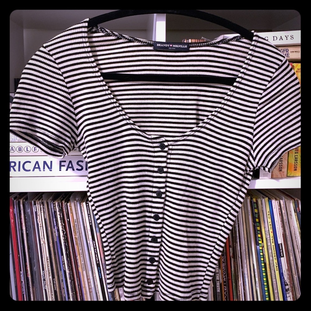 Brandy Melville Striped Crop Top